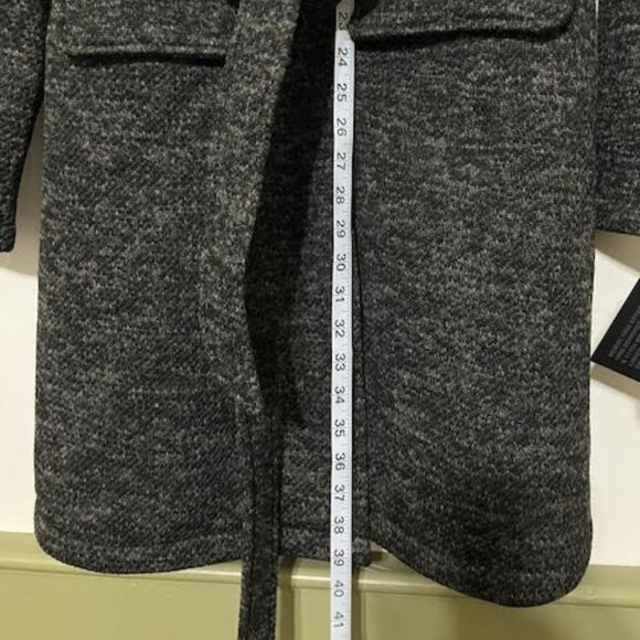 NWT Steve Madden Woman's Charcoal Heather Gray Belted Coat Size XL - Picture 7 of 15